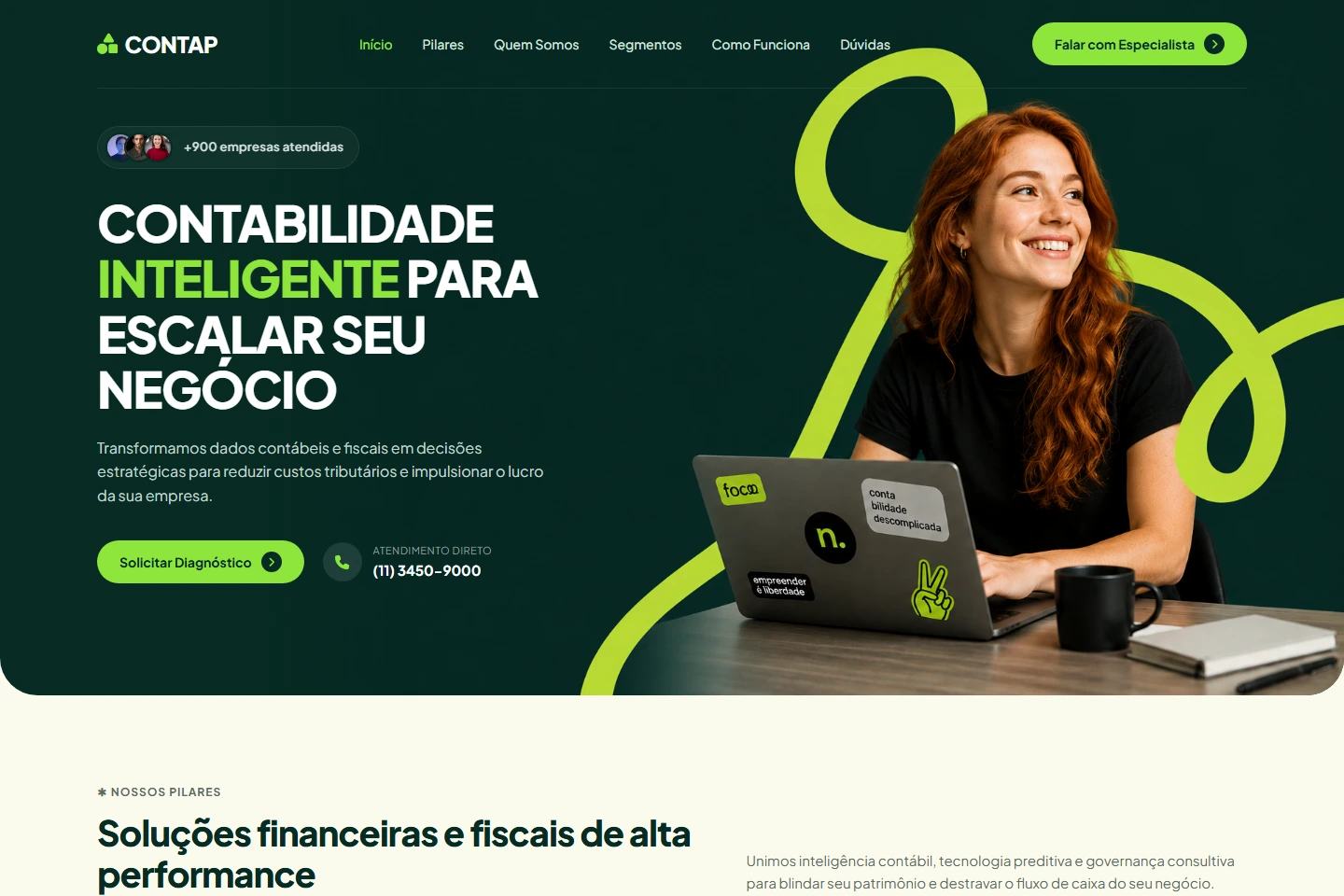 Landing page Contap Contabilidade